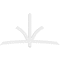 Ekena Millwork Davenport Architectural Grade PVC Gable Bracket, 84"W x 45 1/2"H x 2"D x 4"F, 13/12 Pitch GBP084X46X0204DAV00 - alternate 5